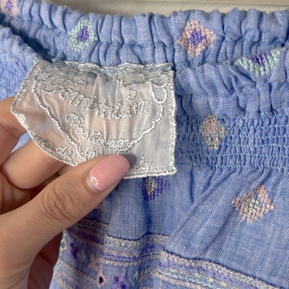 🔥 TEMPTATION POSITANO Chiesa Nuova embroidered Linen skirt MADE IN ITALY small - Picture 9 of 11